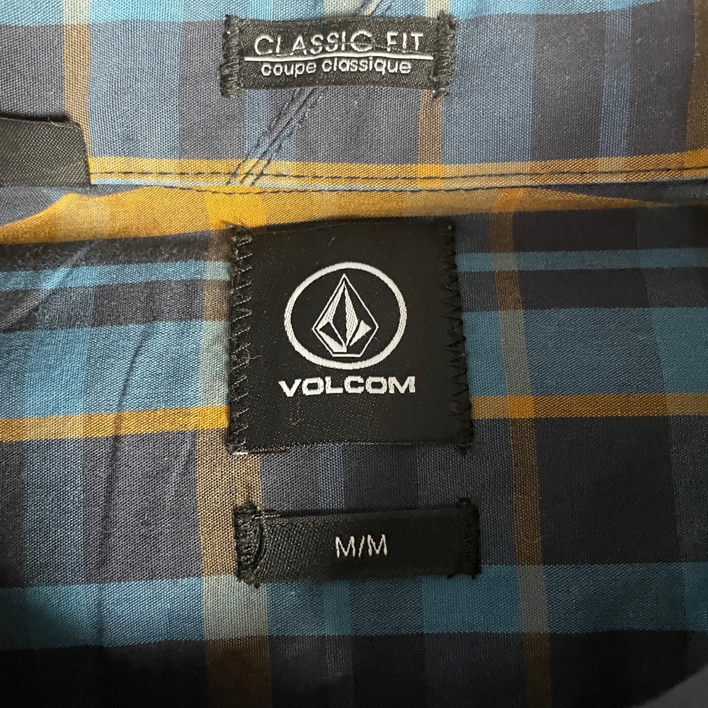 Volcom Button Down - Blue And Gold. - image 3